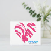 Carte Postale Zebra Magenta 2 (Debout devant)