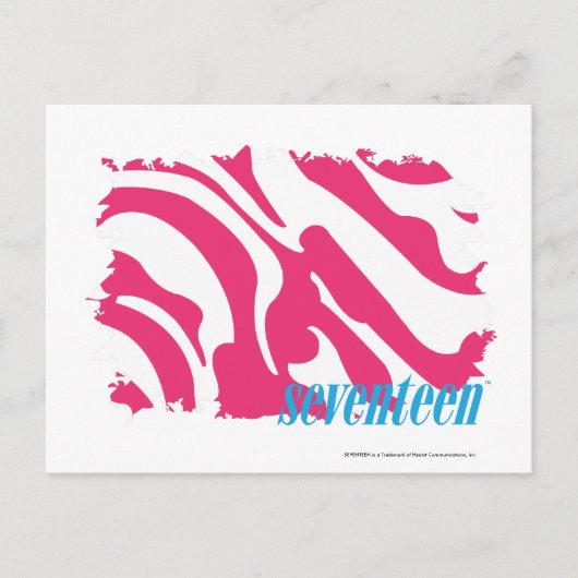 Carte Postale Zebra Magenta 3 (Devant)