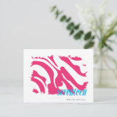 Carte Postale Zebra Magenta 3 (Debout devant)