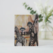 Carte Postale Zebra Mural (Debout devant)