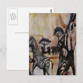 Carte Postale Zebra Mural (Devant / Derrière)