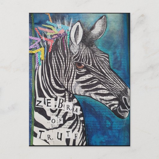 Carte postale 'Zebra of Truth' (Devant)