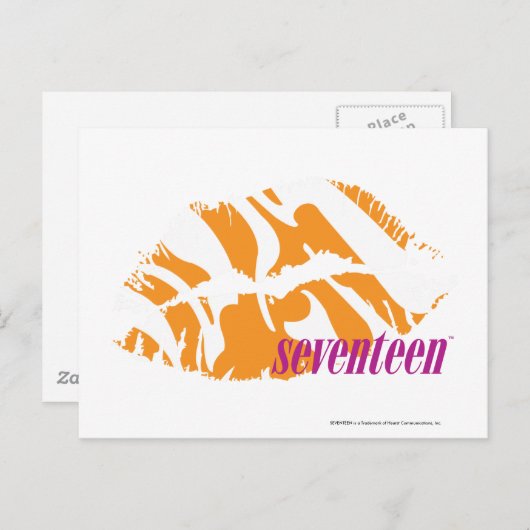 Carte Postale Zebra Orange (Devant / Derrière)