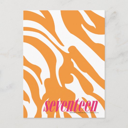 Carte Postale Zebra Orange (Devant)