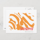 Carte Postale Zebra Orange 4 (Devant / Derrière)