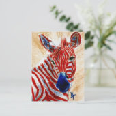 Carte postale Zebra Patriotic (Debout devant)