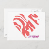 Carte Postale Zebra Pink 2 (Devant / Derrière)