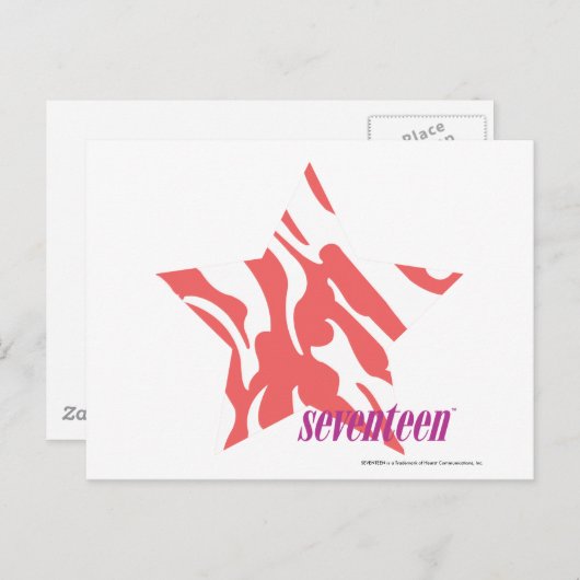 Carte Postale Zebra Pink 3 (Devant / Derrière)