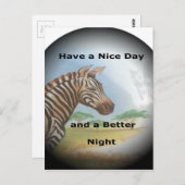 Carte Postale Zebra Portrait, Amboseli : l'Esprit de la Savanna (Devant / Derrière)