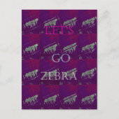 Carte Postale Zebra Print Décor : Un design amusant (Devant)