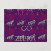 Carte Postale Zebra Print Décor : Un design amusant (Devant)