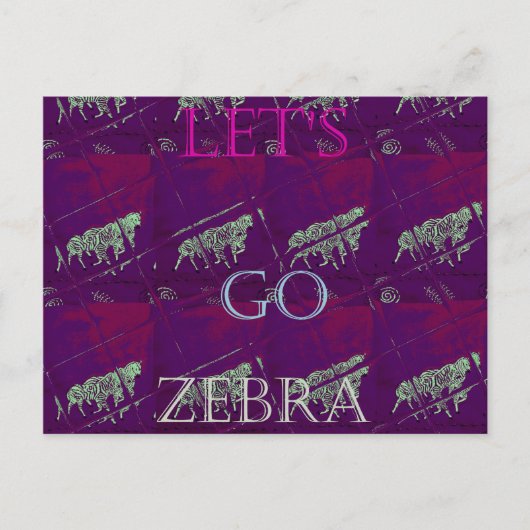 Carte Postale Zebra Print Décor : Un design amusant (Devant)