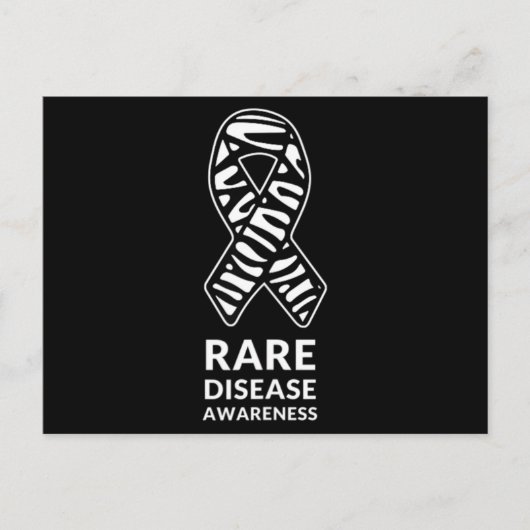 Carte Postale Zebra Ribbon Sensibilisation Rare Maladie Minimali (Devant)