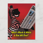 Carte Postale Zebra Riddle (Devant)