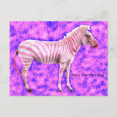 Carte Postale Zebra Saint-Valentin (Devant)