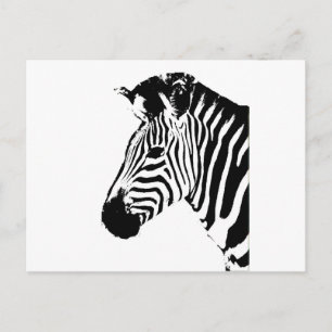 Carte Postale Zebra Stencil
