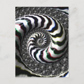 Carte Postale Zebra Stripes Fractal Spiral Motif (Devant)