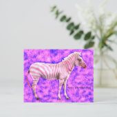 Carte Postale Zebra Valentines Day (Debout devant)