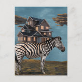 Carte Postale Zebra With House (Devant)