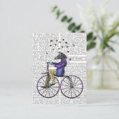 Carte Postale Zèbre À Vélo (Debout devant)