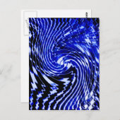 Carte Postale Zèbre Bleu (Devant / Derrière)