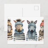 Carte Postale Zèbre cosy (Devant / Derrière)