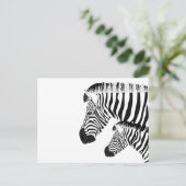 Carte Postale Zèbre et bébé (Debout devant)