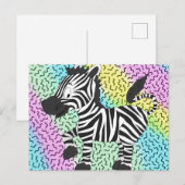 Carte Postale Zèbre funky (Devant / Derrière)