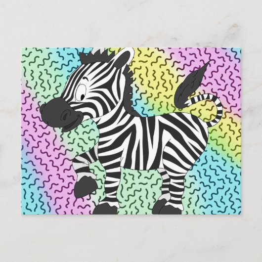 Carte Postale Zèbre funky (Devant)