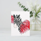 Carte Postale Zèbre inverse (Debout devant)