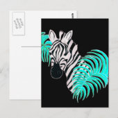 Carte Postale Zèbre inverse - Inverti (Devant / Derrière)