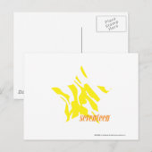 Carte Postale Zèbre Jaune 3 (Devant / Derrière)