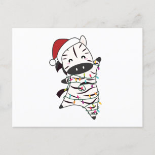 Carte Postale Zèbre Noël Zèbres Animaux d'hiver