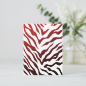 Carte Postale Zèbre rouge et noir (Debout devant)