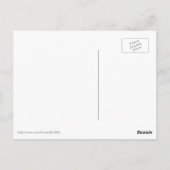 Carte Postale Zèbre - Rouge profond et blanc (Dos)