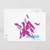 Carte Postale Zèbre Violet 4 (Devant / Derrière)