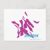 Carte Postale Zèbre Violet 4 (Devant)