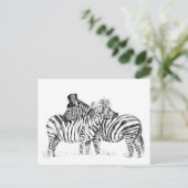 Carte Postale zèbres mariages (Debout devant)