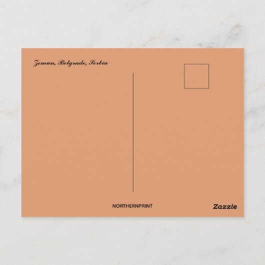 Carte Postale Zemun Belgrade Serbie (Dos)