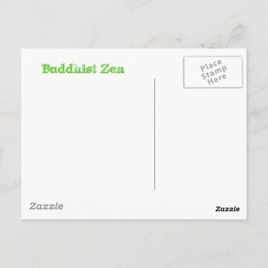 Carte Postale Zen bouddhiste (Dos)