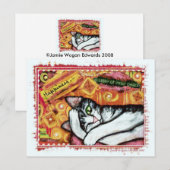 Carte postale Zen Cat Art (Devant / Derrière)