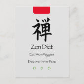 Carte Postale Zen Diet Manger Plus Légume Vertical (Devant)