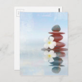 Carte Postale Zen Dreams - Design bleu clair (Devant / Derrière)