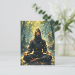 Carte Postale Zen du guerrier de l'ombre