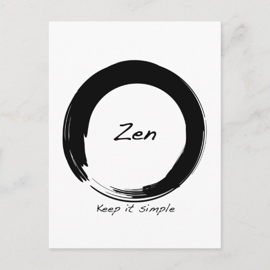 Carte Postale Zen : Gardez-le simple (Devant)