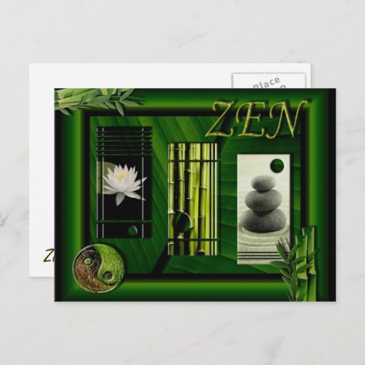 Carte postale ZEN houding Briefkaart (Voorkant / Achterkant)