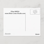 Carte Postale Zen Reverence, Enso[tons bleu, noir, argent] (Dos)