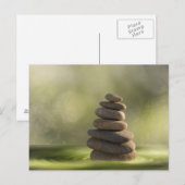 Carte Postale Zen stones in water postcard (Devant / Derrière)