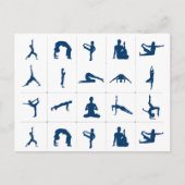 Carte Postale Zen Yoga Poses Lotus Tree of Life (Devant)