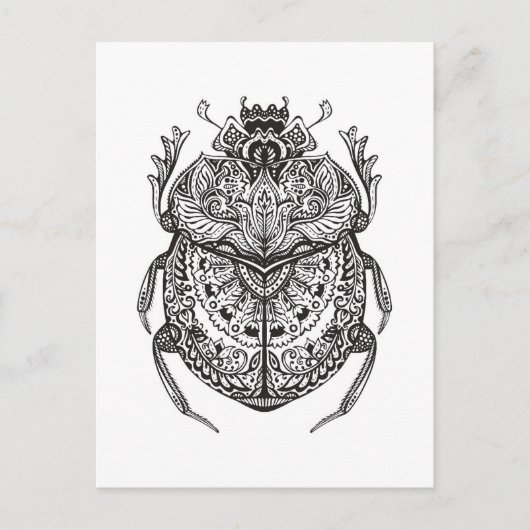 Carte Postale Zendoodle du coléoptère africain (Devant)
